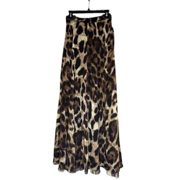 NWT Badgley Mischka Animal Print Floor Length Skirt - Size 4 - Picture 2 of 9